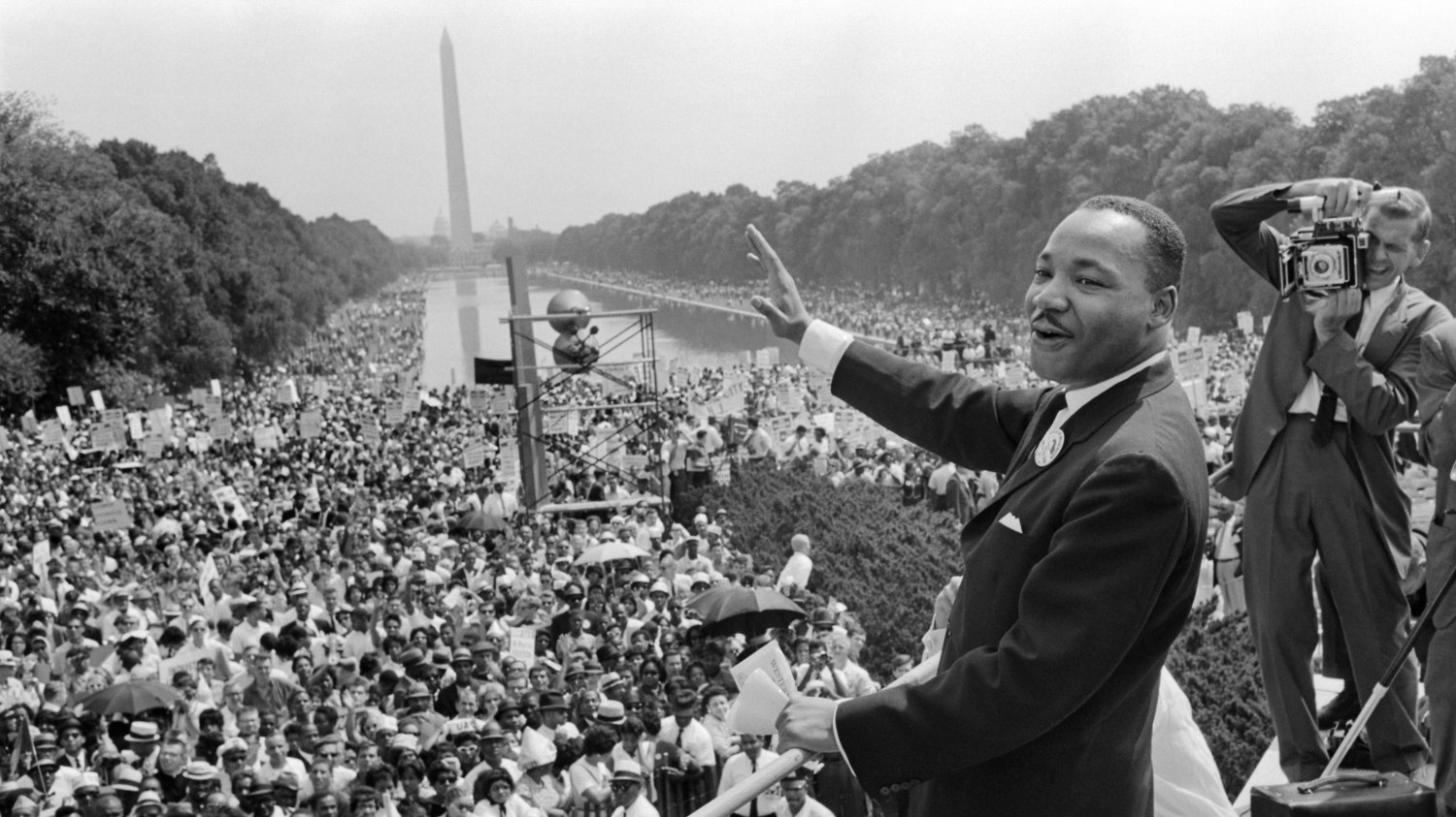 Photo of Dr. Martin Luther King Jr. during his "I have a dream" speech in Washington, D.C.