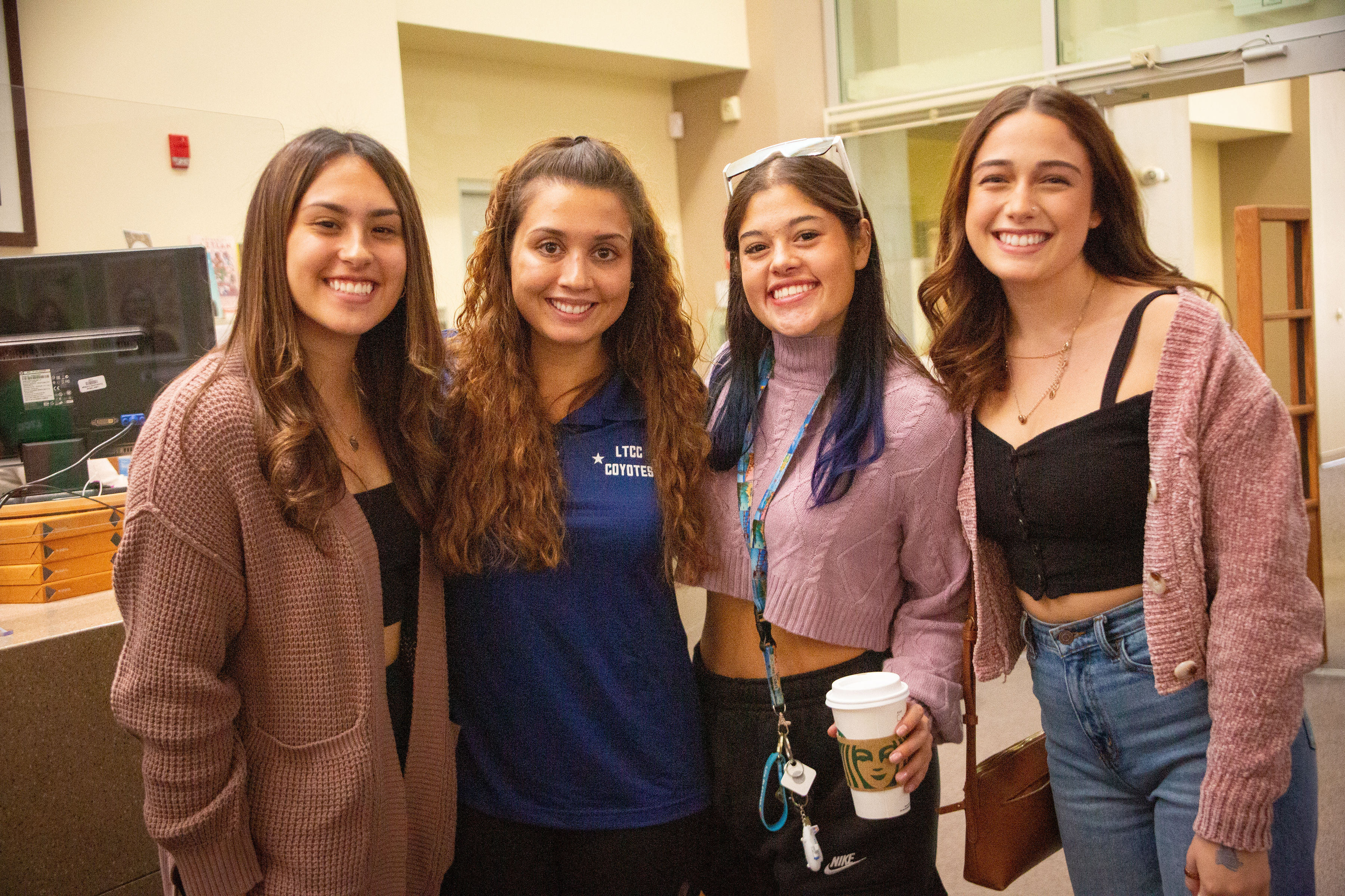 LTCC support staff with students at Fall Quarter Coyote Kickoff 2022