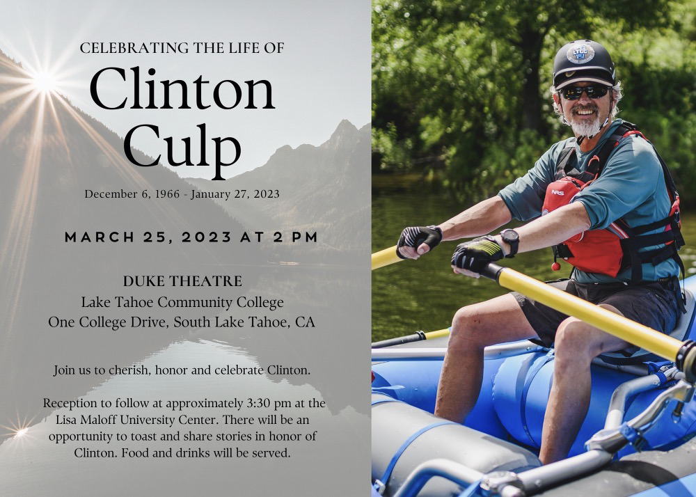 flier for Dr. Clinton Culp Celebration of Life event