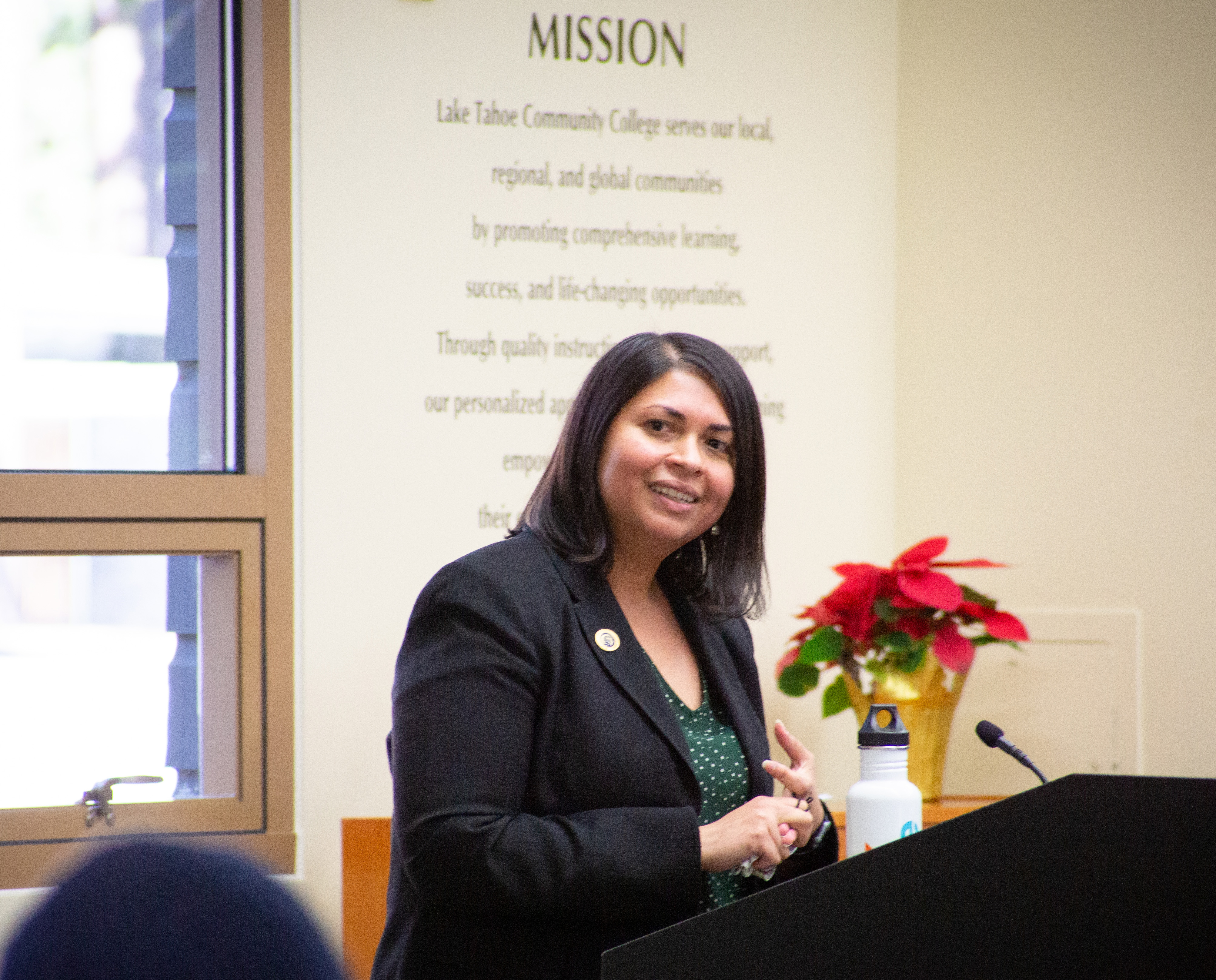 Dr. Daisy Gonzales in LTCC's Board Room