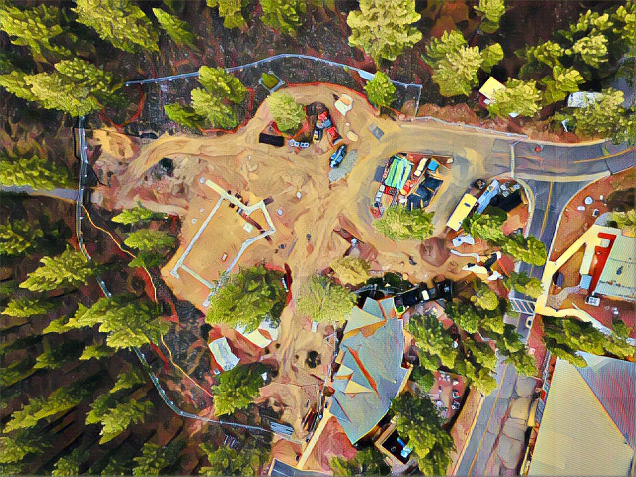 drone shot above the Early Learning Center site