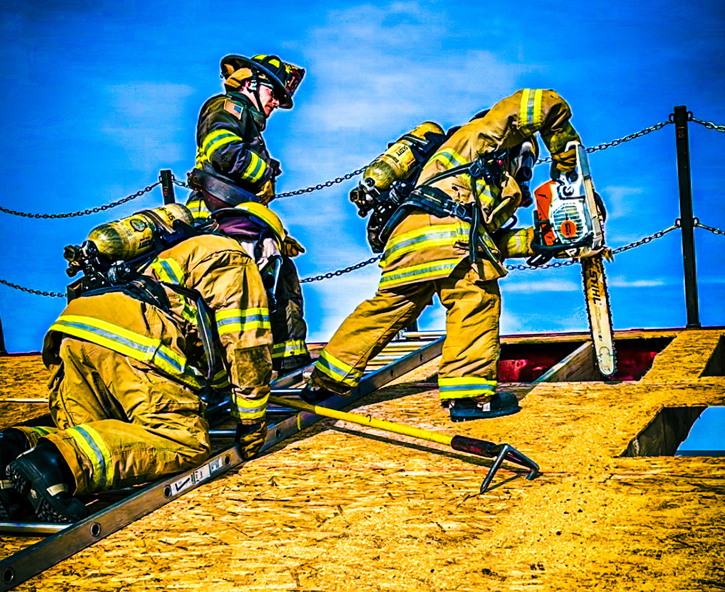 Fire Academy cadets in training