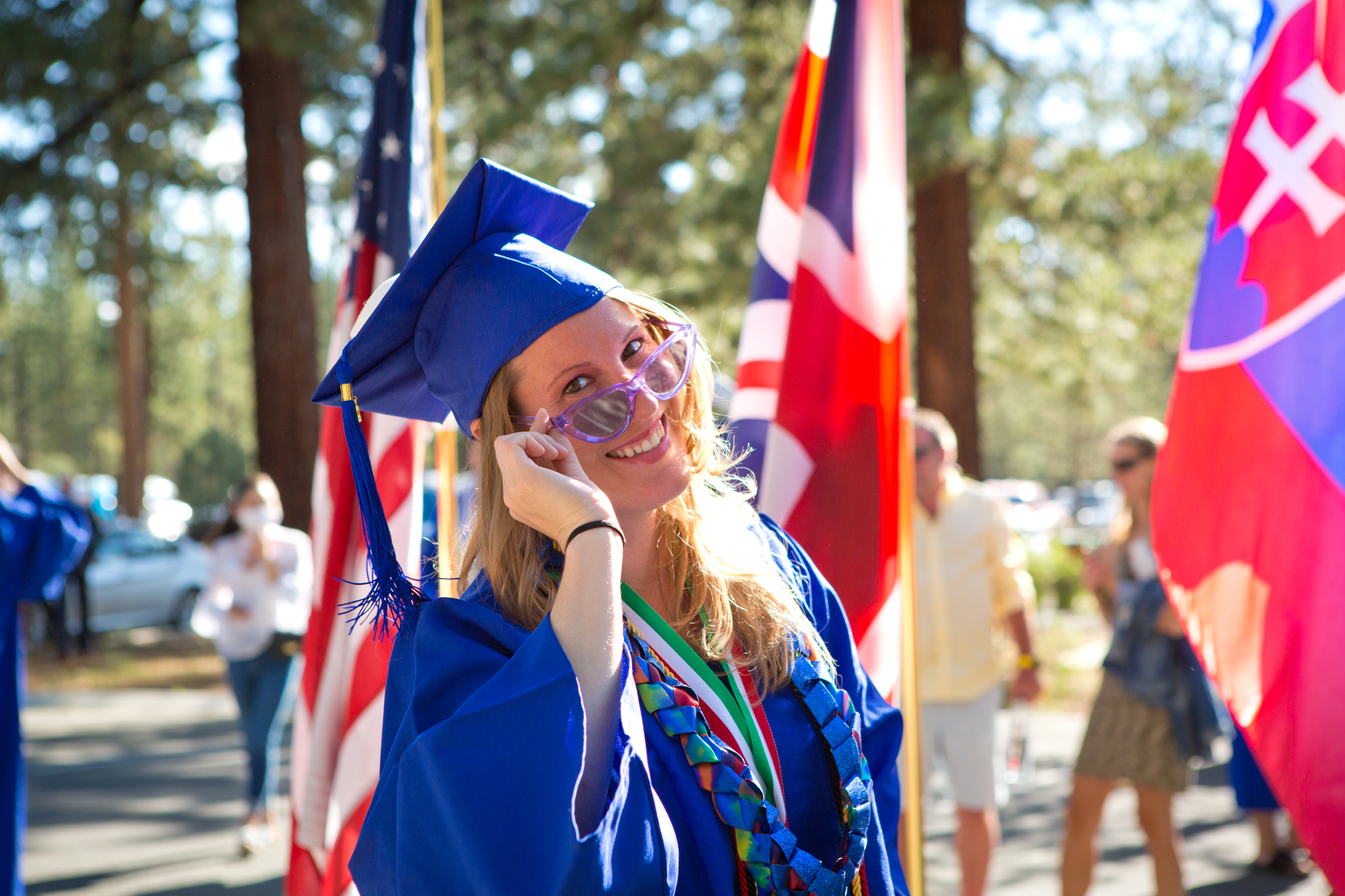 Graduating student at the ceremony