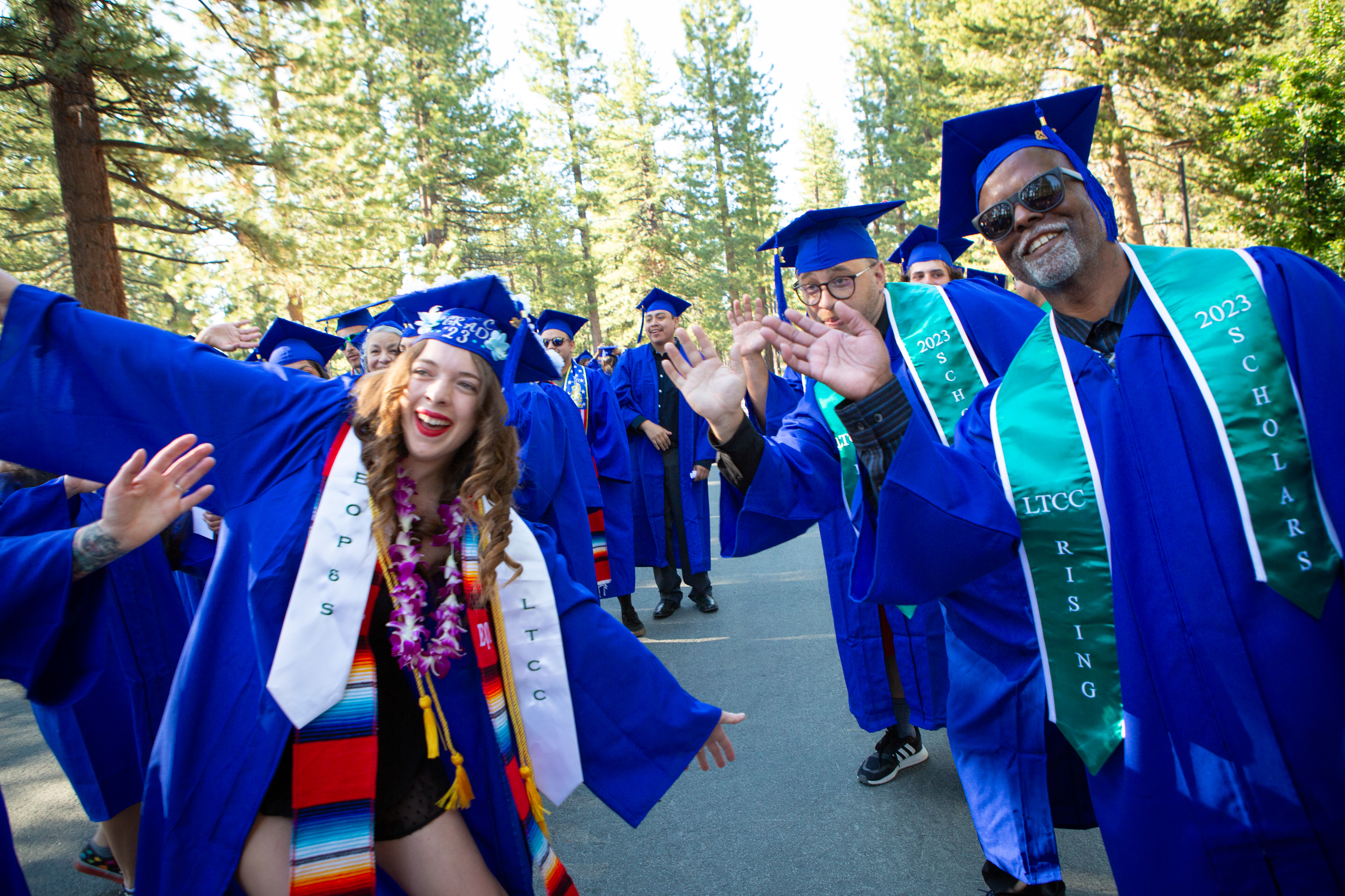 2023 graduates line up for the ceremony