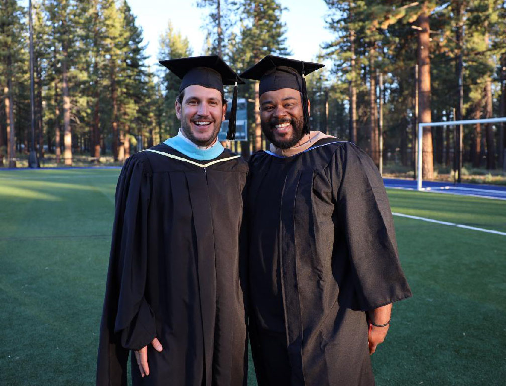 LTCC President Jeff DeFranco with keynote speaker Martoinne Williams