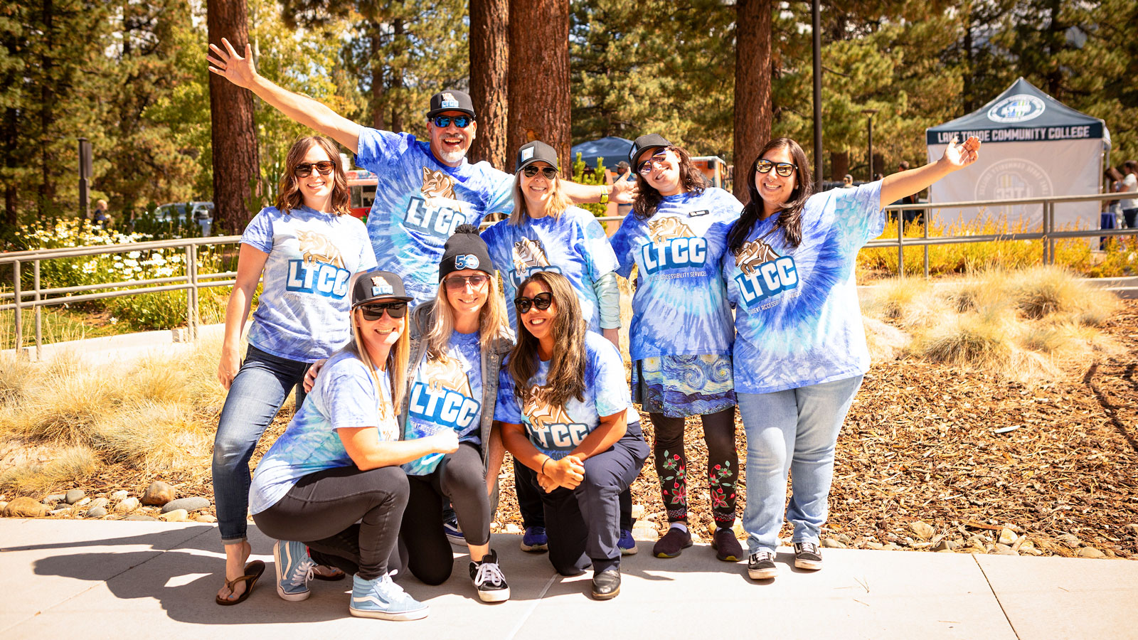 staff in matching t shirts