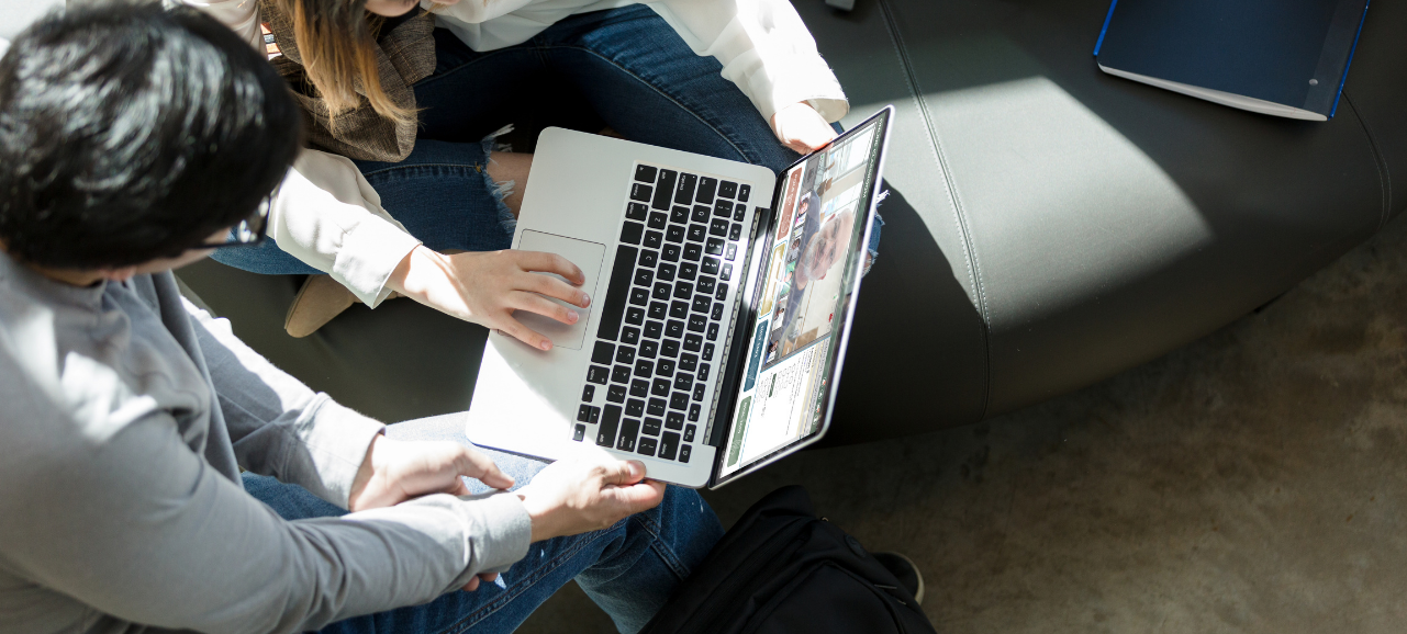 Header of students learning