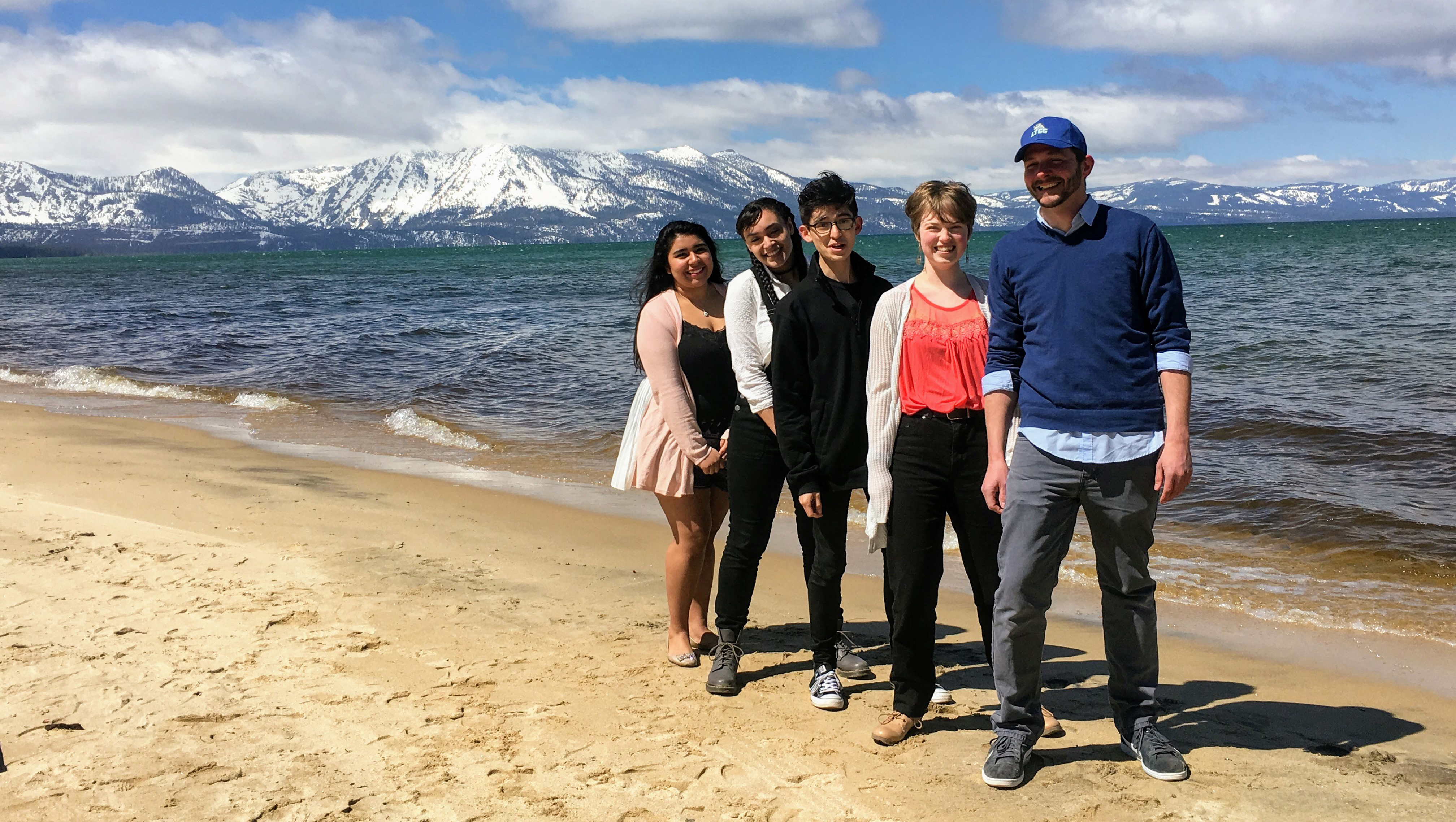 Students on beach