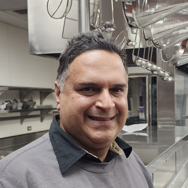 photo of Virat Vij in LTCC's culinary kitchen